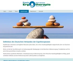Screenshot Website: Ergotherapie Praxis Peter Schütze