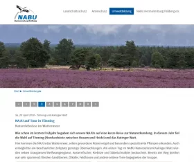 Screenshot Website: NABU Hermannsburg/Faßberg e.V.